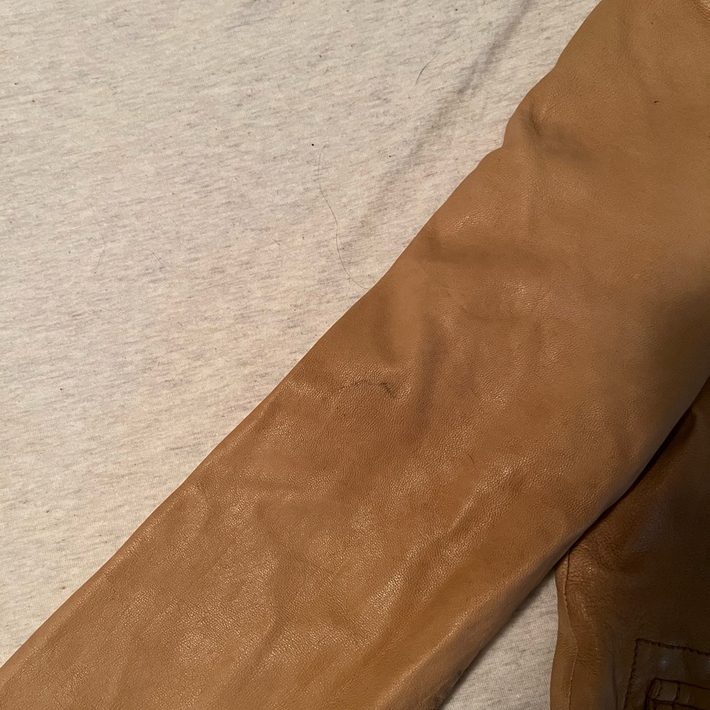 Lucky Brand Tan Leather Jacket - Picture 5 of 5